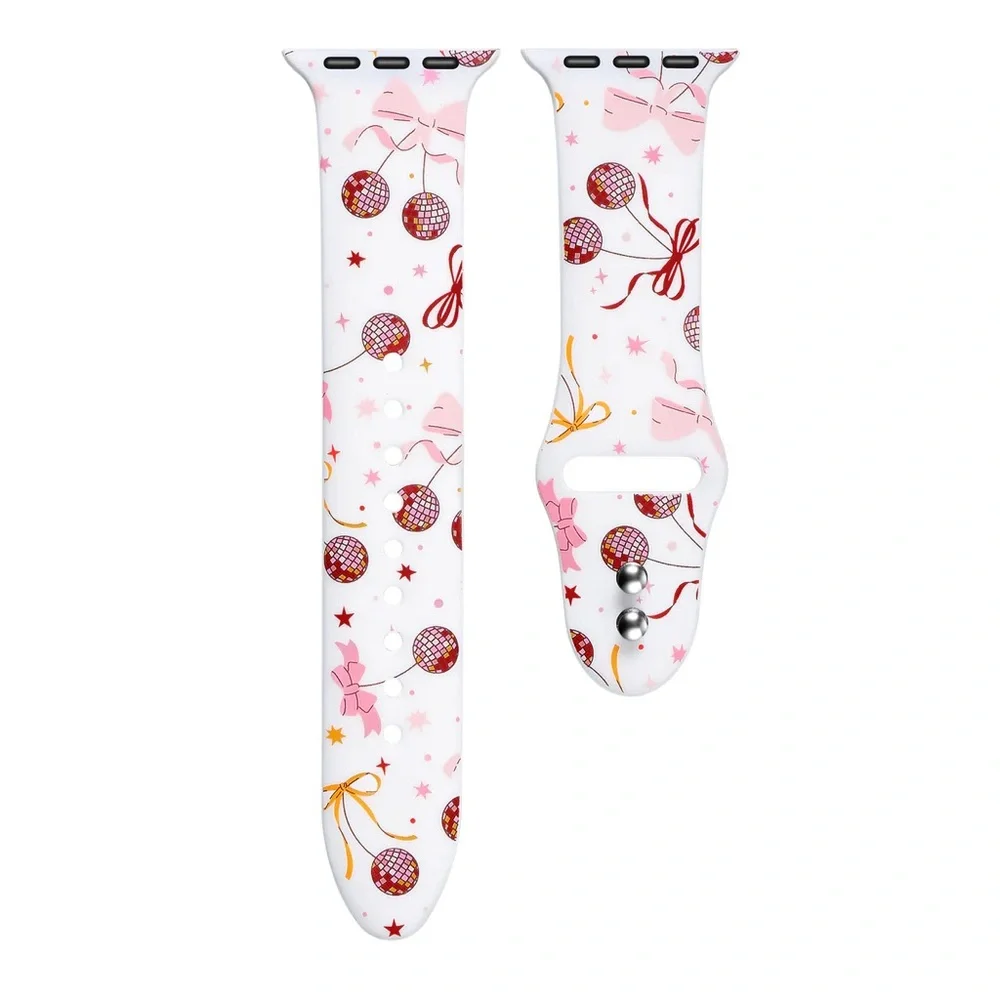 Cherry Coquette Silicone Band for Apple Watch